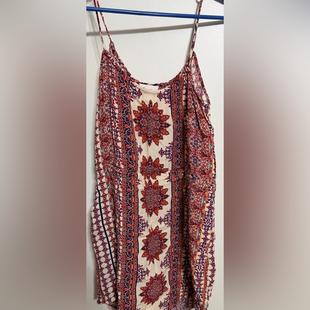 Lavender Brown Vibrant Patterned Blouse - image 2